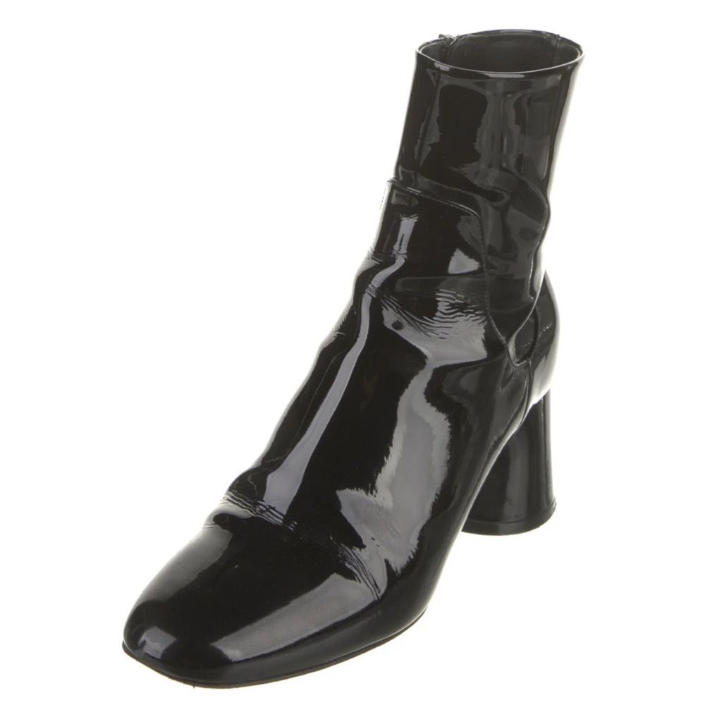 Khaite Wythe Black Patent Leather Ankle Boots 41- Never worn NWT - Picture 2 of 5